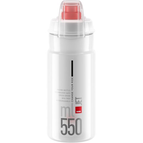 Jet Biodegradable MTB, clear with red logo 550 ml