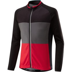 Sportive youth long sleeved thermal jersey, black / flame red age 9 - 10